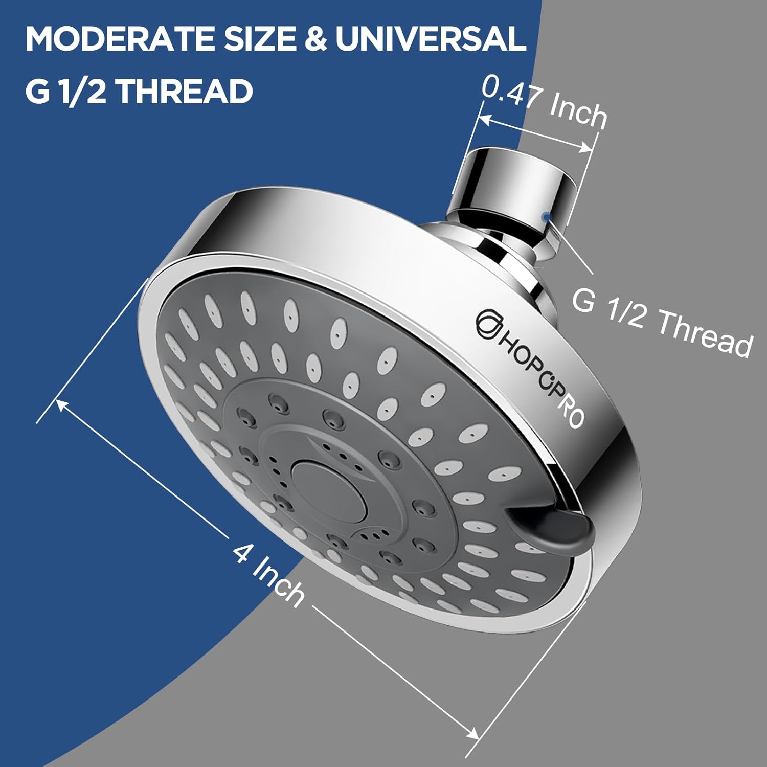 High Pressure Shower Head, HOPOPRO 5-Mode Fixed Showerhead, NBC Recommended