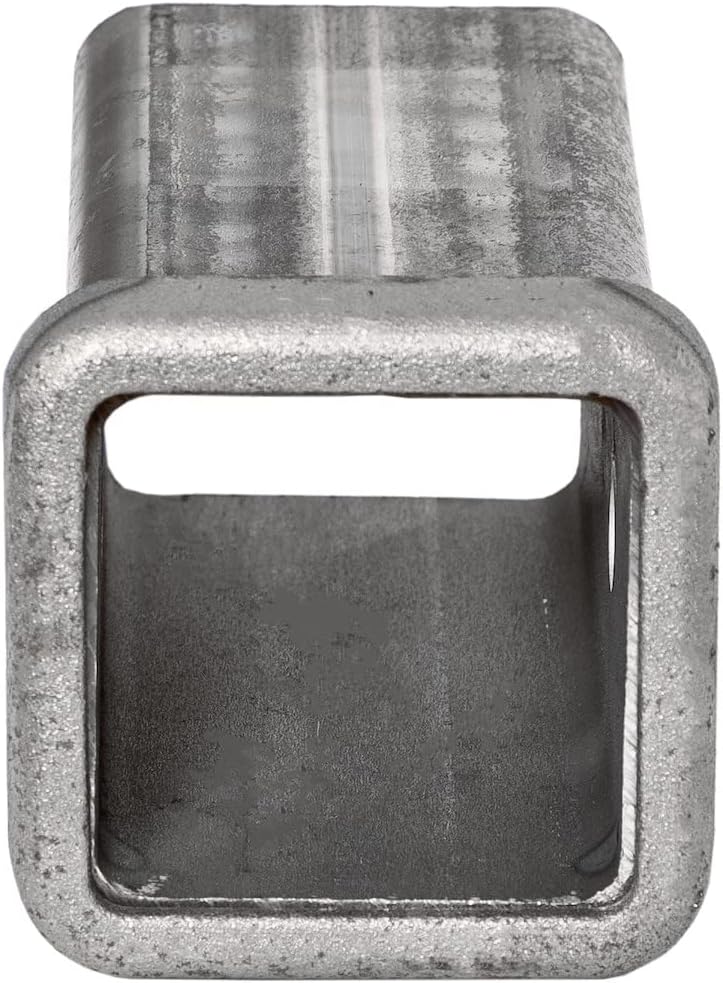 Buyers Products RT25810 2 Inch Plain Receiver Tube with 10 Inch Shank, Weld-On Carbon Steel Towing Tube with Cast Steel Collar, 5/8 Inch Hitch Pin Hole, Black Finish for Custom Towing Builds