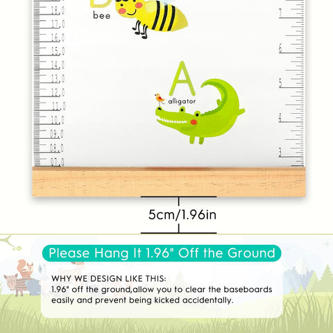 MIBOTE Growth Height Chart for Kids, Removable 79"x7.9" (Letters)