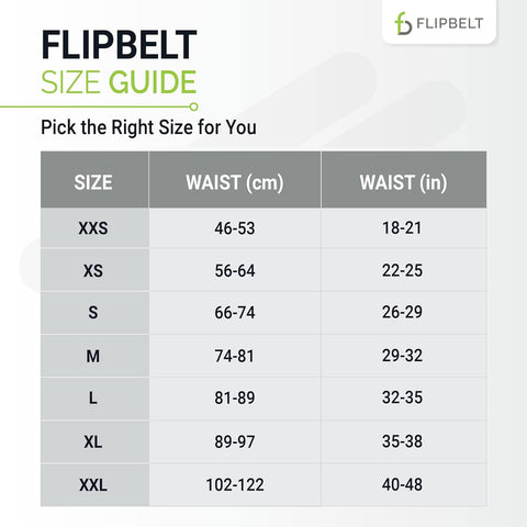 FlipBelt Classic Running Belt, Phone Holder for Running, Money Belt Pouch