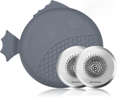TRAPMATE Bathtub Stopper Drain Strainer Kit, Easy Clean Tub Shower Drain Hair Catcher, Anti-Clog Stainless Steel Sink Cover, Drain Protector for Bathroom Sink & Wash Basin (Patented Product)