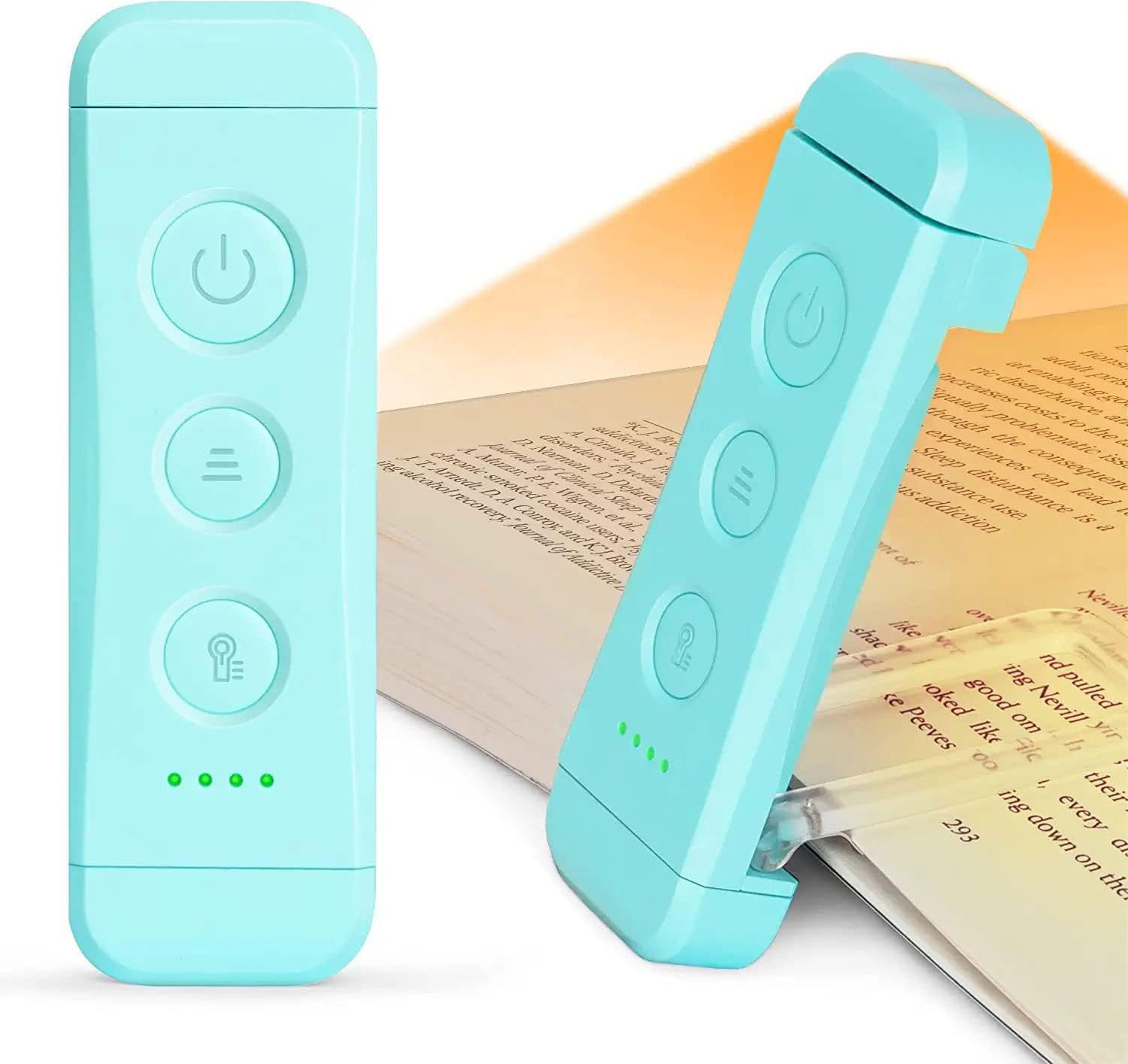 Glocusent USB Rechargeable Book Light, Portable Clip-on LED Reading Light