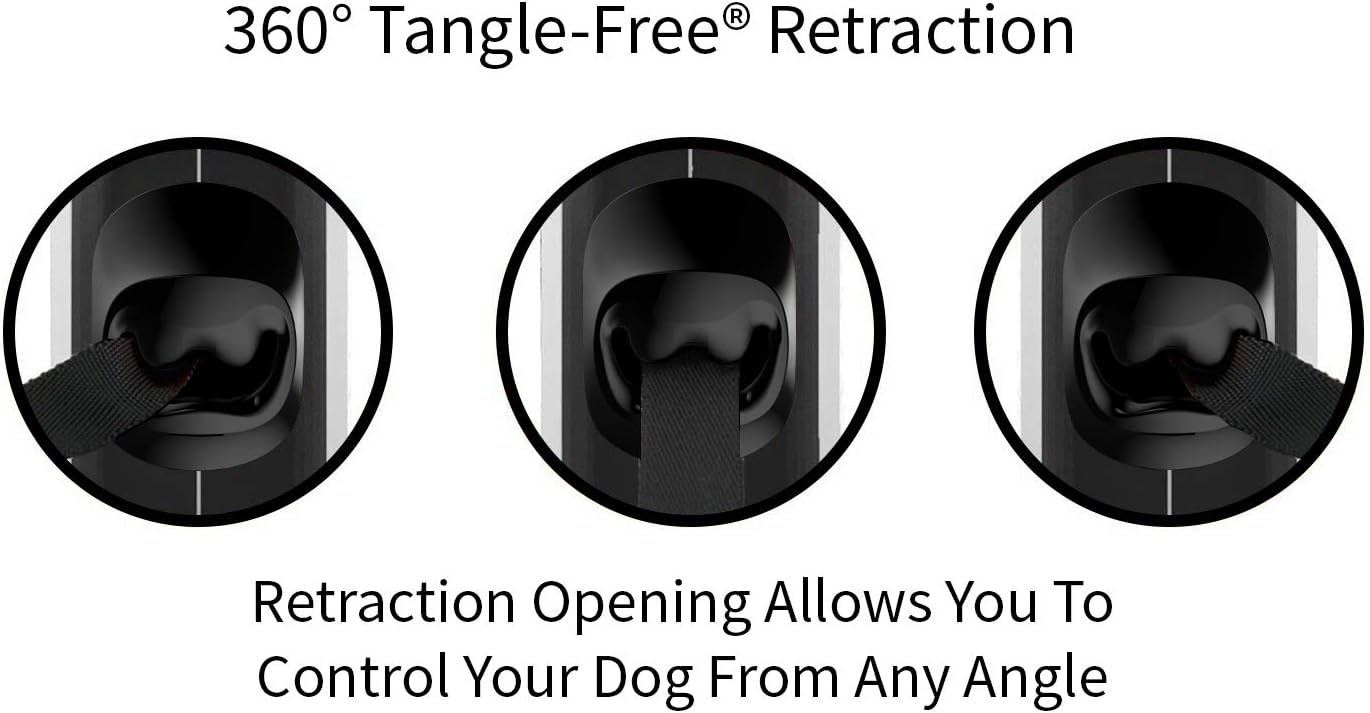 TUG Original Retractable Dog Leash, 16 ft (Medium, White)