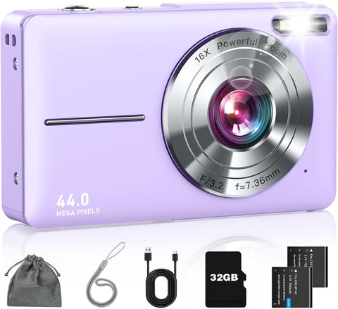 Digital Camera, FHD 1080P Point and Shoot Camera for Kids Teens Starters