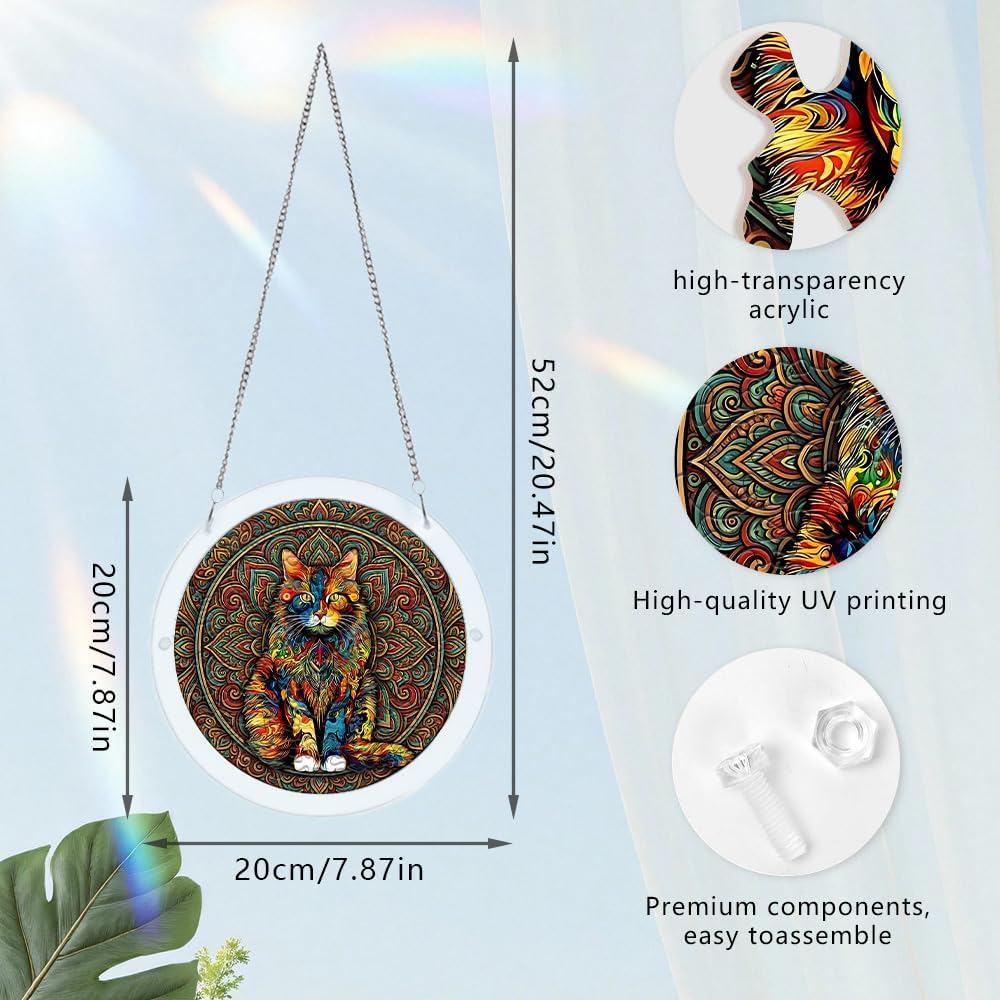 Acrylic Jigsaw Puzzle Suncatcher, Stained Glass Suncatcher Puzzle