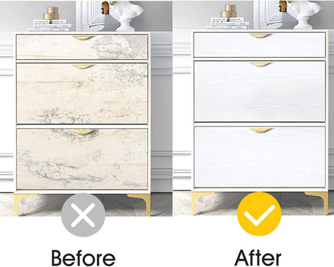 Arthome Peel and Stick Wallpaper - White Wood Contact Paper - White Wallpaper - Self-Adhesive, Removable and Waterproof for Cabinet, Countertop (23.6''x200'')