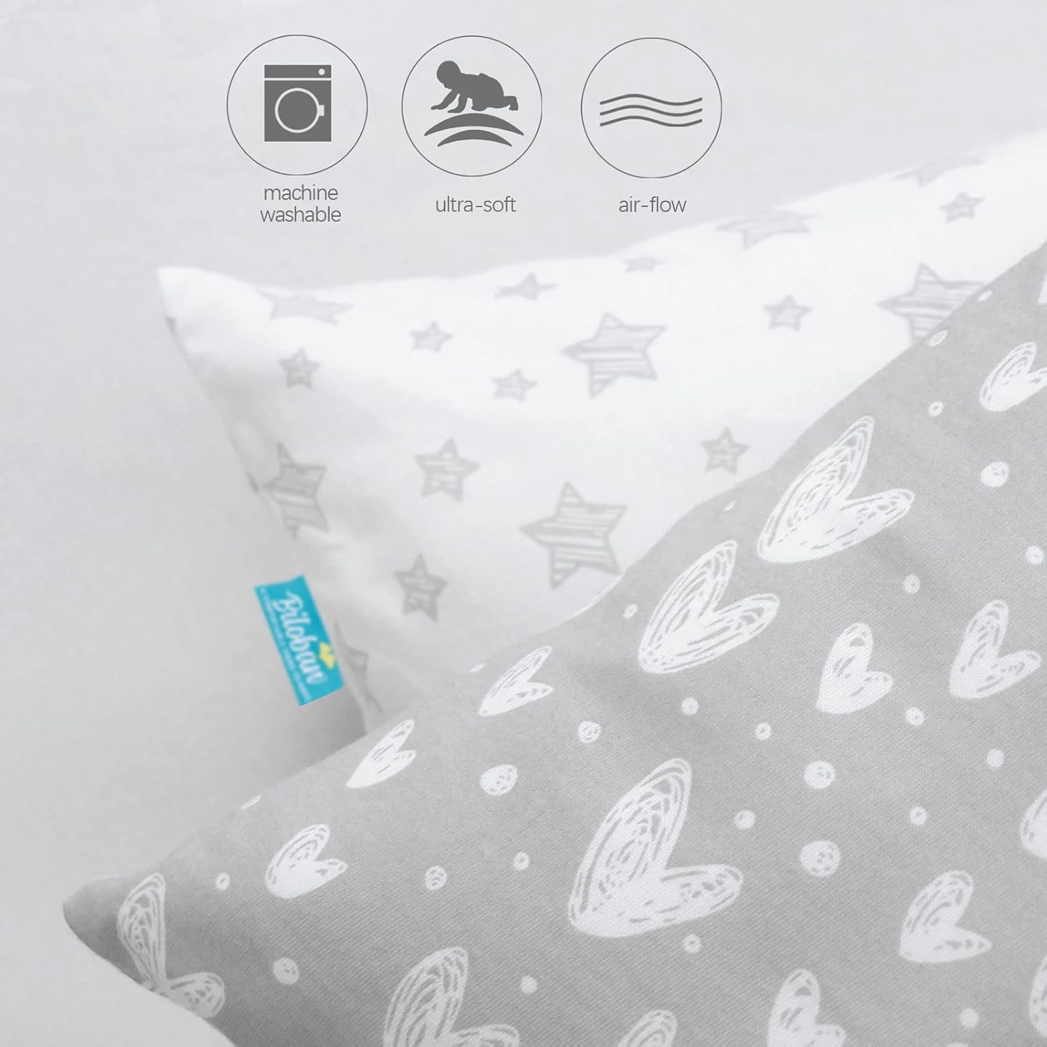 Jersey Cotton Youth Pillowcase 2 Pack, Kids Pillowcase for Sleeping
