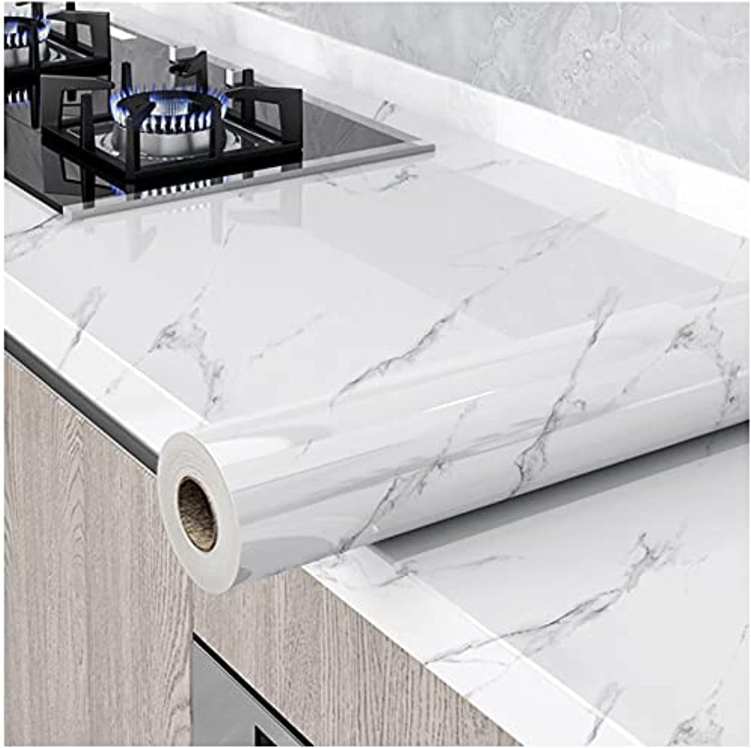 Marble Contact Paper White Peel and Stick Wallpaper 15.8"×118"