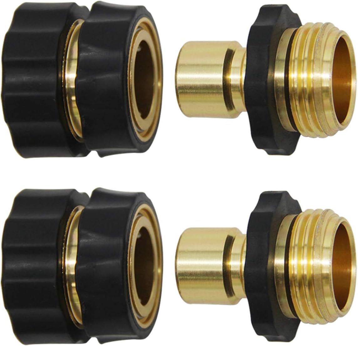 Twinkle Star 3/4 Inch Garden Hose Fitting Quick Connector, 2 Sets