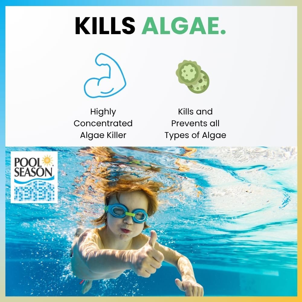 Polyquat 60 Algaecide for Swimming Pool, Highly Concentrated, 32 oz