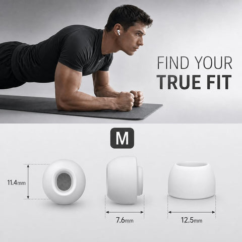 4 Pairs Replacement Ear Tips for AirPods Pro 1st/2nd Gen, White