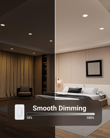 Sunco 12 Pack 6 Inch Canless LED Recessed Lights, 5CCT, 14W, Dimmable