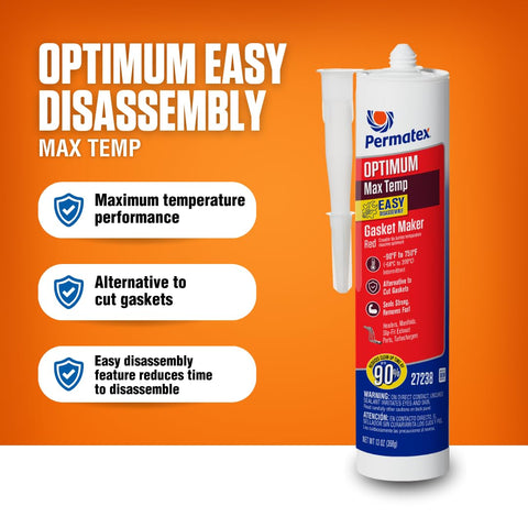 Permatex Optimum Red High Temperature Gasket Maker 13 oz