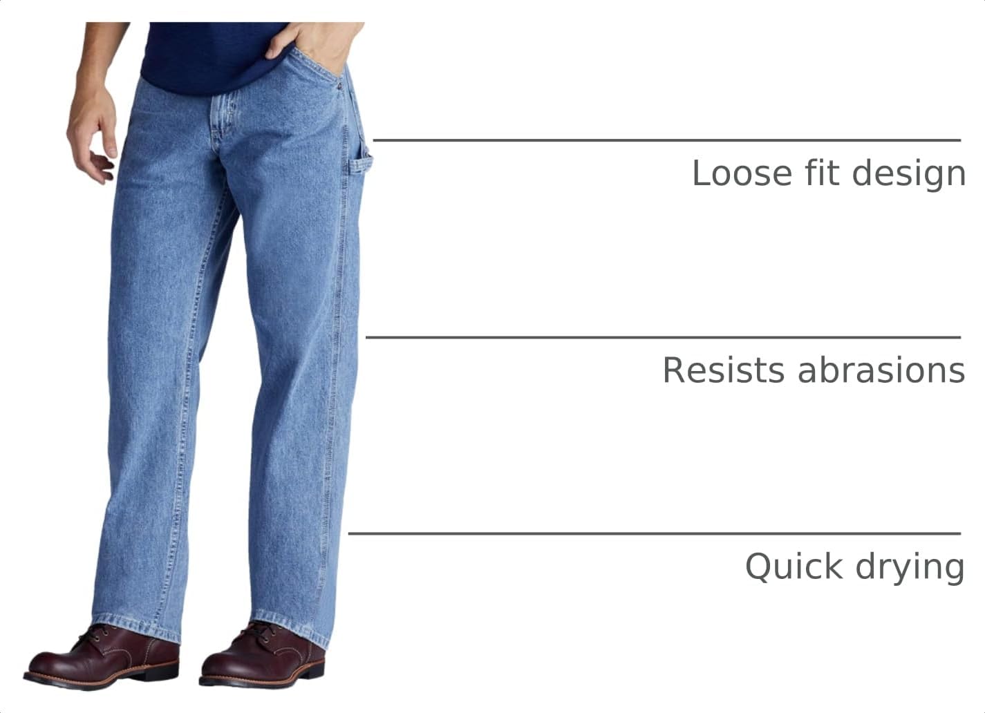 Lee Men's Loose Fit Straight Leg Carpenter Jean