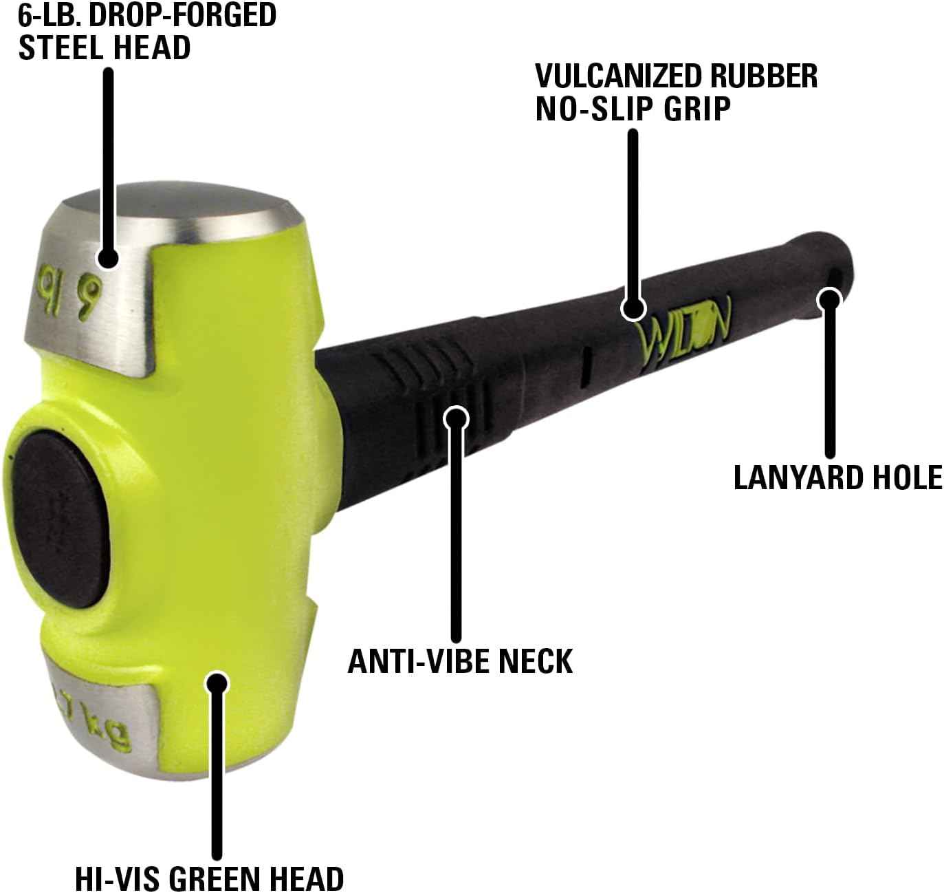 Wilton B.A.S.H 16" Sledge Hammer, 6 Lb Head (20616)