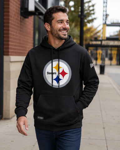 New Era Men's Midnight NFL Combine Authentic Stadium Logo Pullover Hoodie