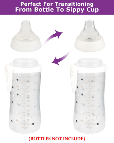 Sippy Cup Nipples for NUK Active Sippy Cup and Learner Cup,Variable Flow, Silicone Replacement Nipple,6+ Months,6 Count
