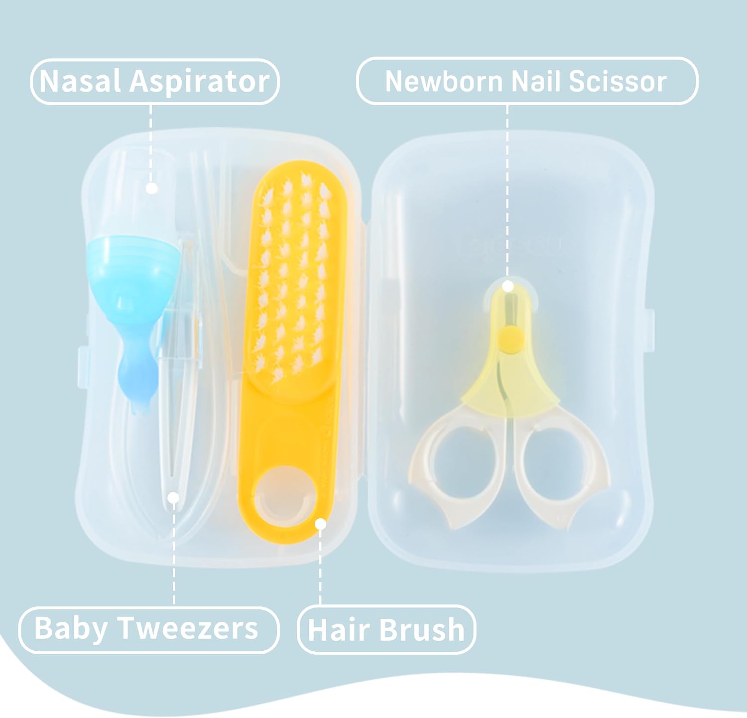 Pigeon 4-in-1 Baby Grooming Kit with Storage Case, Safe Baby Care Products