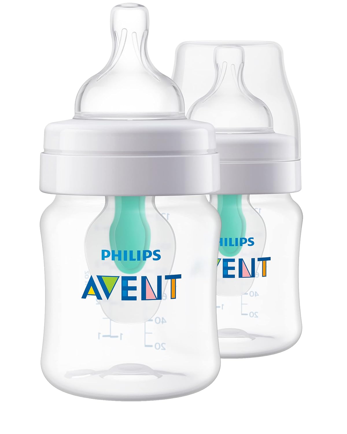 Philips Avent Anti-Colic Baby Bottle with AirFree Vent, Slow Flow, 4 oz