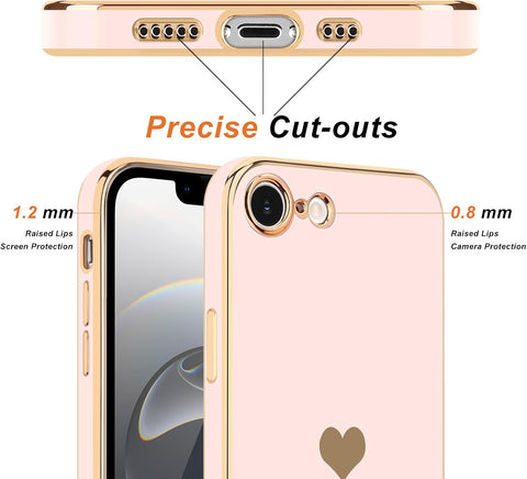 Teageo for iPhone 16e Case/for iPhone 17e Case for Girl Women, Light Pink