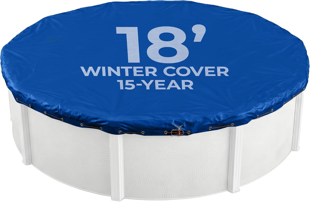 Blue Wave Arctic Armor 18-ft Round Above Ground Pool Winter Cover, Blue
