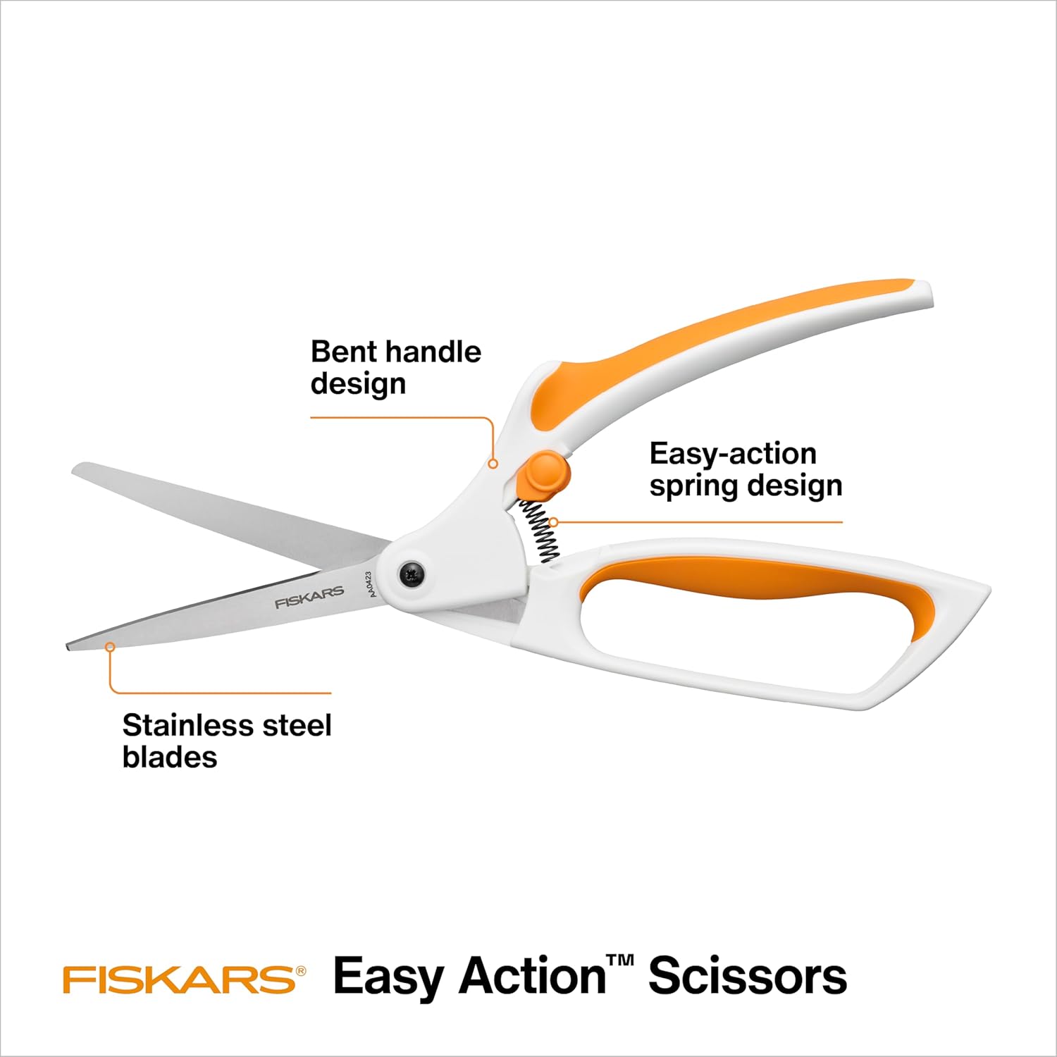 Fiskars 10" Easy Action Bent Handle Scissors for Fabric & Sewing