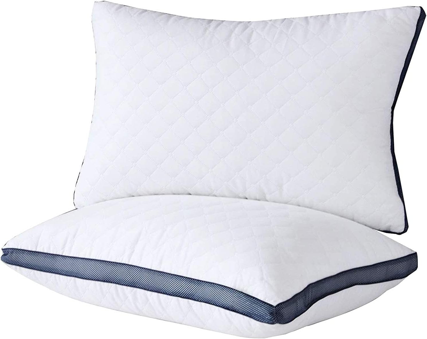 Meoflaw Gusseted Standard Size Bed Pillows Set of 2, Luxury Hotel Pillows