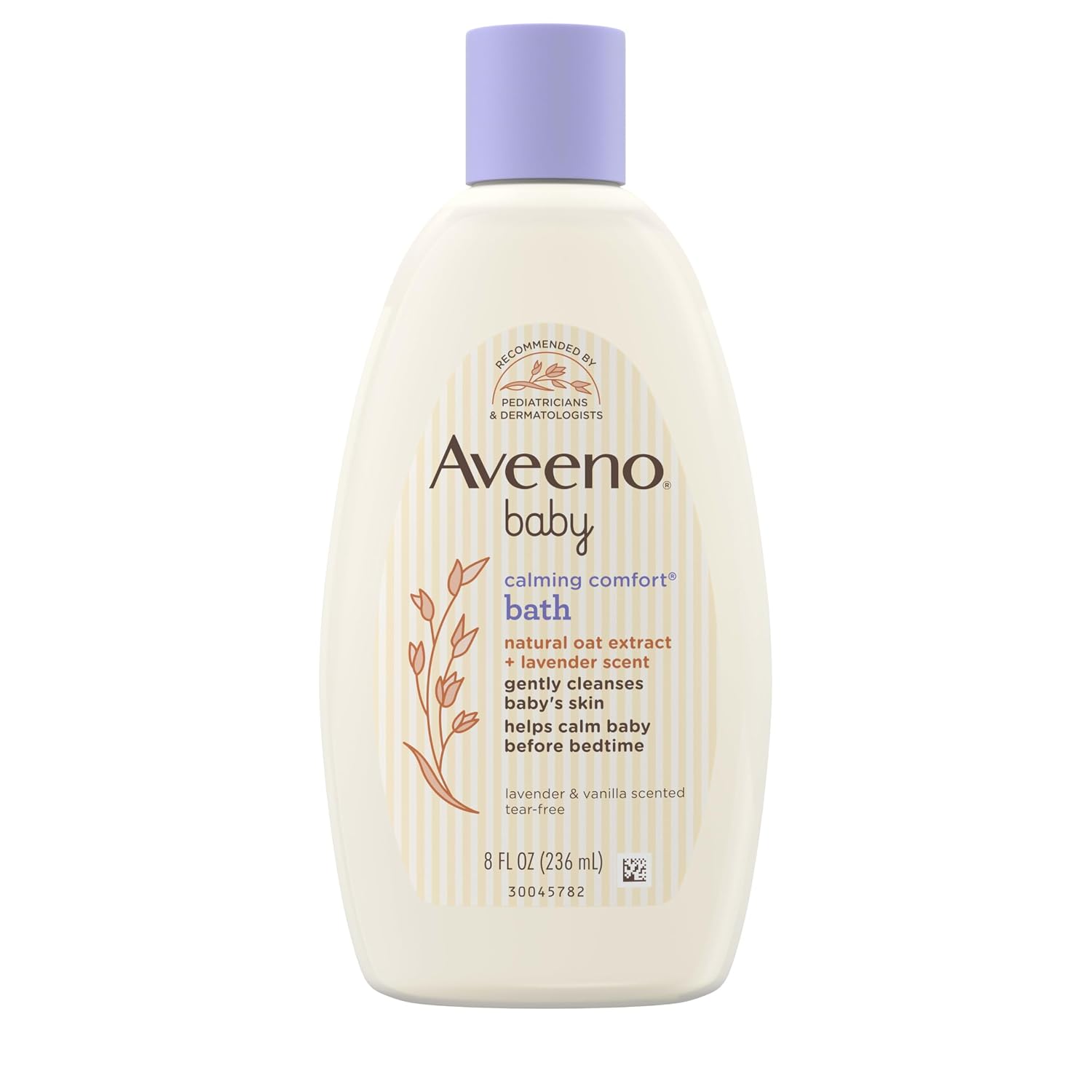 Aveeno Baby Calming Comfort Bath Body & Hair Wash, Lavender, 12 Fl Oz (Pack of 12)