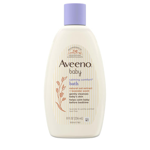 Aveeno Baby Calming Comfort Bath Body & Hair Wash, Lavender, 12 Fl Oz (Pack of 12)