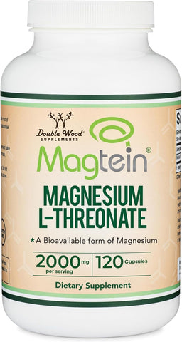 Magnesium L-Threonate 2,000mg Per Serving Magtein, Sleep Support, 120 Caps