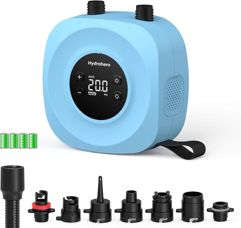 Hydrohero Electric Paddle Board Pump, 20 PSI Rechargeable SUP Pump