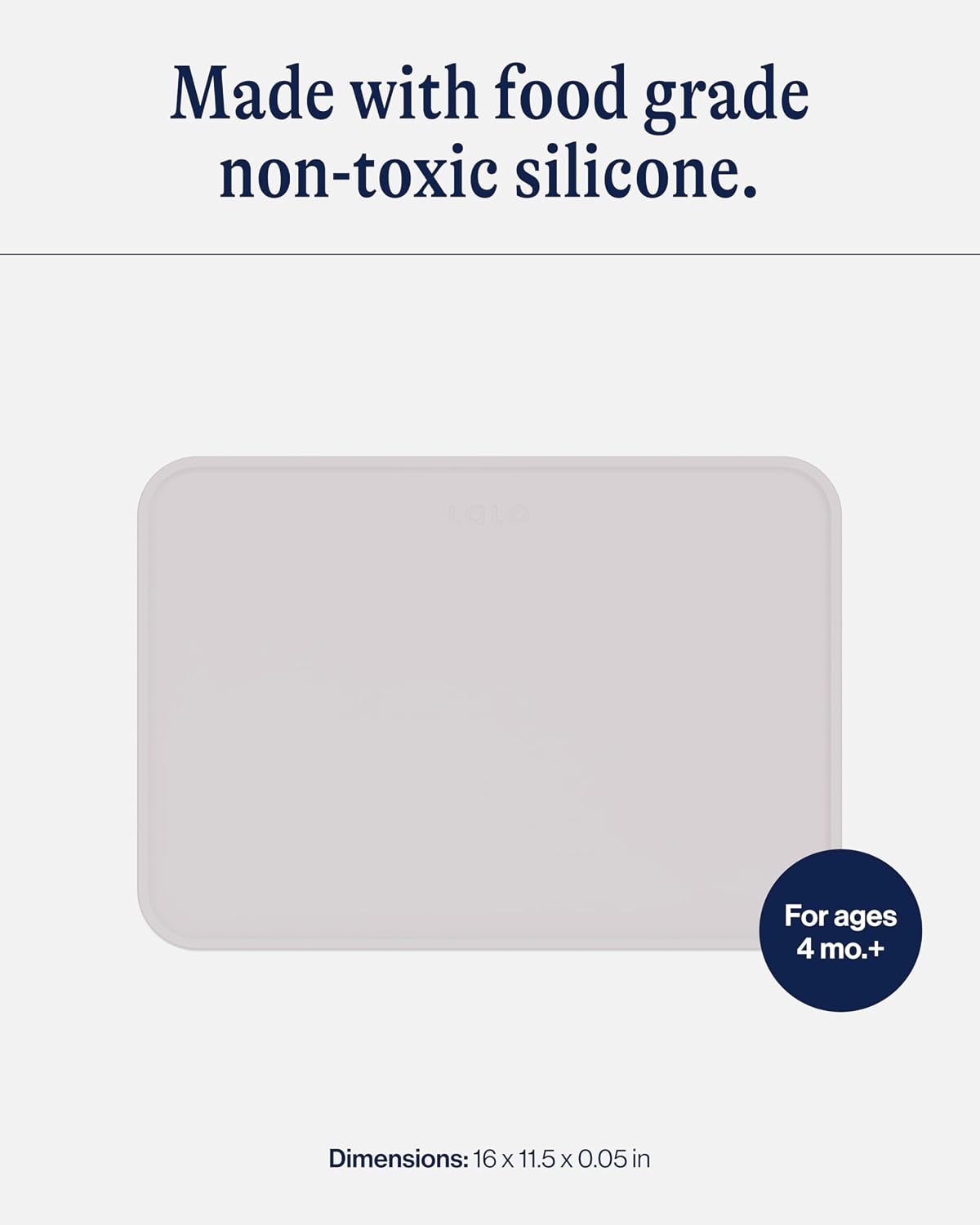 Lalo Silicone Placemat, Non-Slip Placemat, Dishwasher Safe