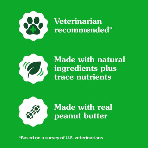 Greenies Pill Pockets Large Size Dog Treats, Peanut Butter, 7.9 oz, 6-Pack