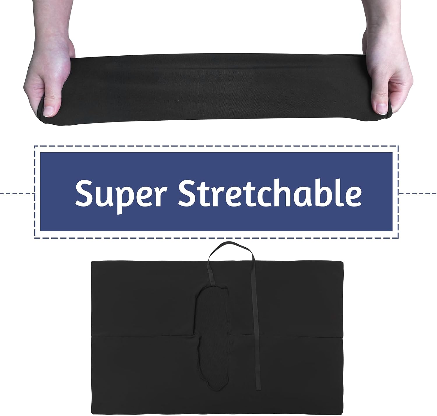 KICNIC Black Book Covers Jumbo, 3 Pack, 9x11 Inch Stretchable Book Sox