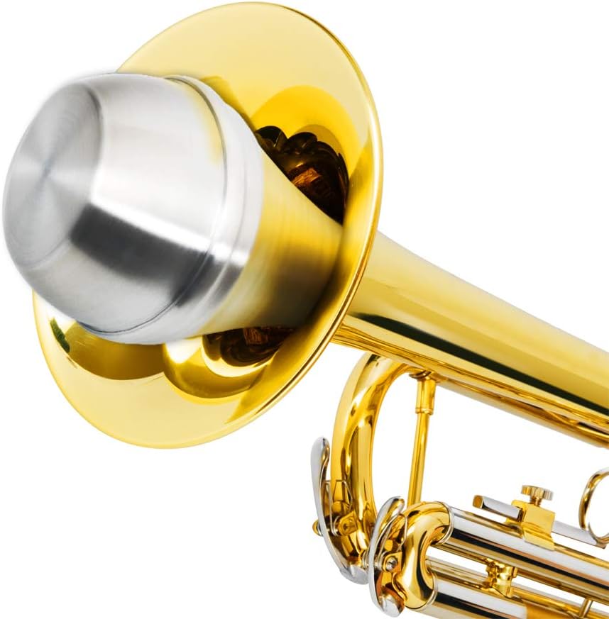 EASTROCK Trumpet Straight Mute Silencer in Aluminum with Rubber Cork