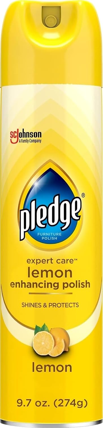 Pledge Expert Care Enhancing Furniture Polish, Lemon, 9.7 oz, (1-Pack)