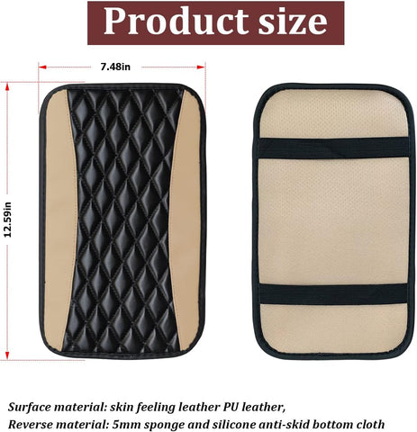 Moly Magnolia Car Center Console Pad, Beige