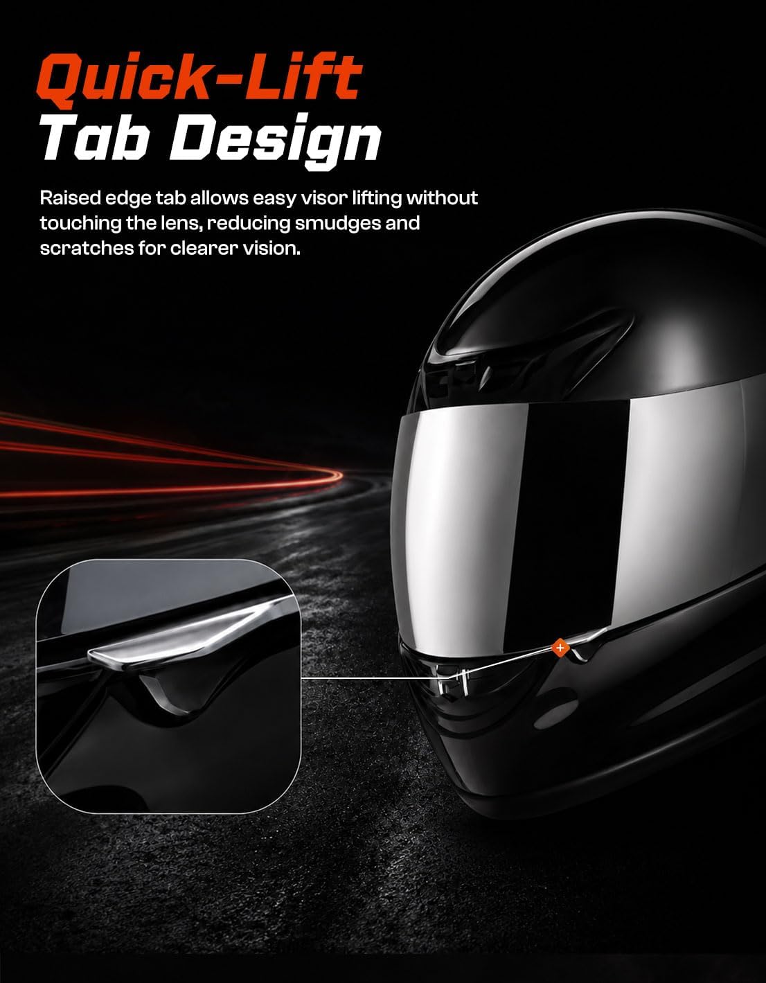 TCMT Full Face Motorcycle Helmet for Adults Men Women