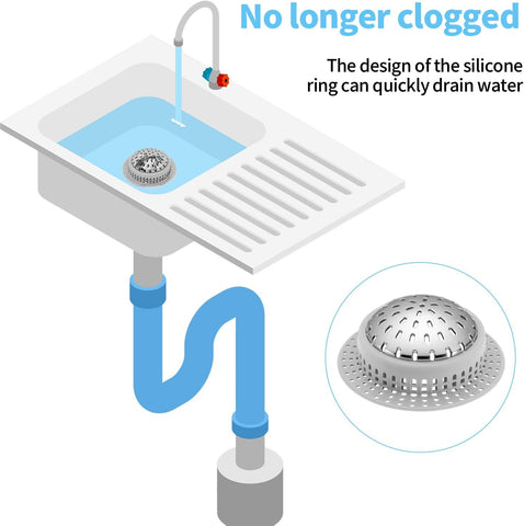 Aluvor Bathtub Drain Hair Catcher Shower Drain Cover Sink Drain Protector