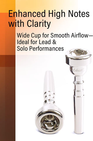 Libretto 3C Trumpet Mouthpiece, 2μm Silver Plated, Enhances Tone & Projection, Fits C & B♭ Trumpets, Ideal for Advanced Players