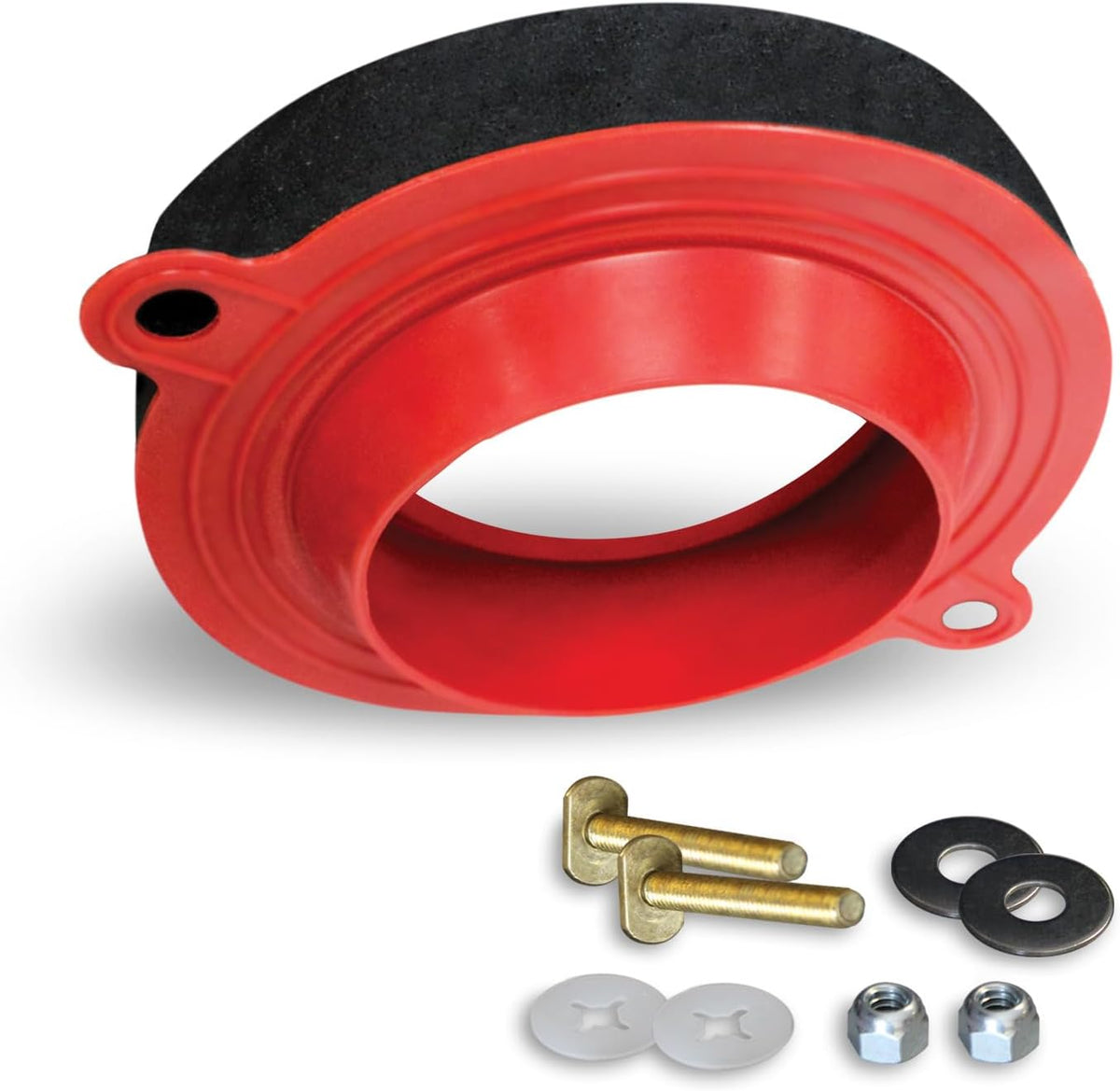 Korky WaxFree Toilet Seal Kit & Hardware - Easy to Install (4-Pack)- 6000CP