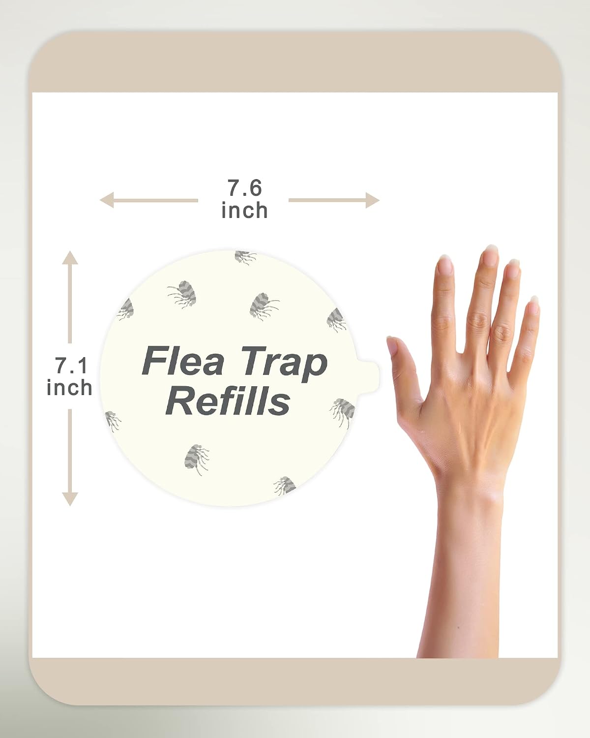 Dichroma Flea Trap Sticky Pads Refills, 7.1" Refill Discs, 20 Pack