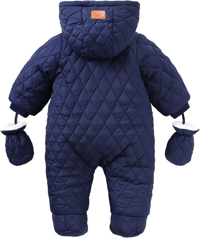 Toddler Snowsuit Baby Winter Clothes Hoodie Fleece Snow Wear Suit