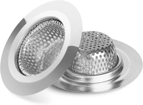 Ohtomber 2PCS 2.79" Stainless Steel Bathtub Drain Strainer Hair Catcher