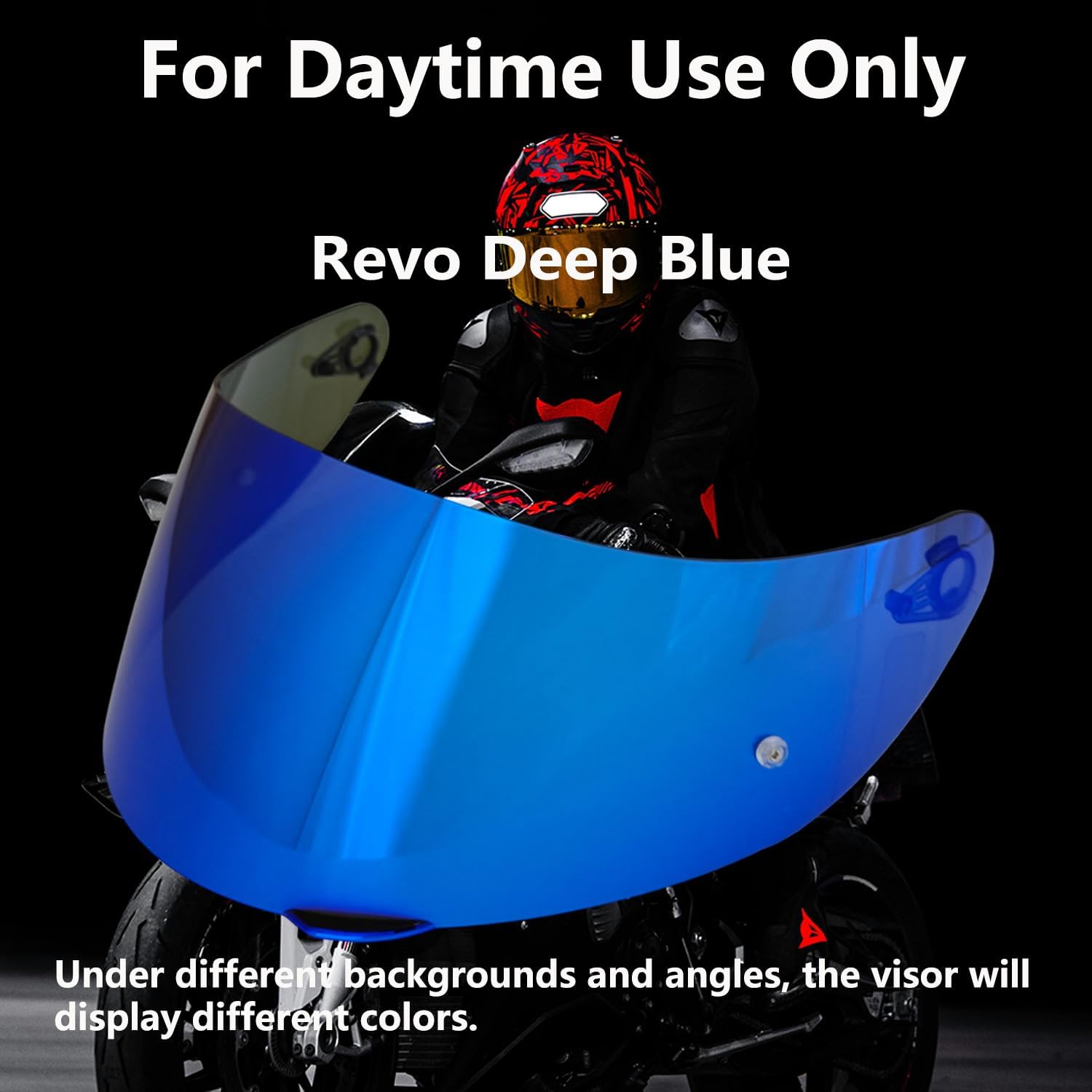 K1 Helmet shield Replacement,K5 Motorcycle Helmet Visor Compatible with K1 K1S K3SV K5 K5S(Revo Deep Blue)