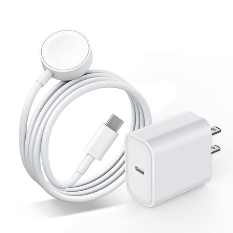 Upgraded Apple Watch Charger, Portable Fast Wireless Magnetic iWatch Charging Cable Cord with USB C Wall Charger Block Plug Adapter Compatible with Apple Watch Series 10,9,8,7,SE,6,5,4,3,2,1(1M/3.3FT)