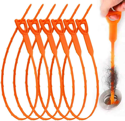 Drain Snake Clog Remover 6 Pack 20 Inch for Sink Shower Tub Toilet