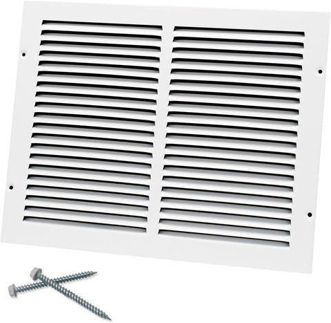 Howeall 14"W x 10"H [Duct Opening Size] Steel Return Air Grille, Air Return Vent Cover for Ceiling and Sidewall - HVAC Air Vent Covers - [Outer Dimensions: 15.75"W x 11.75"H]