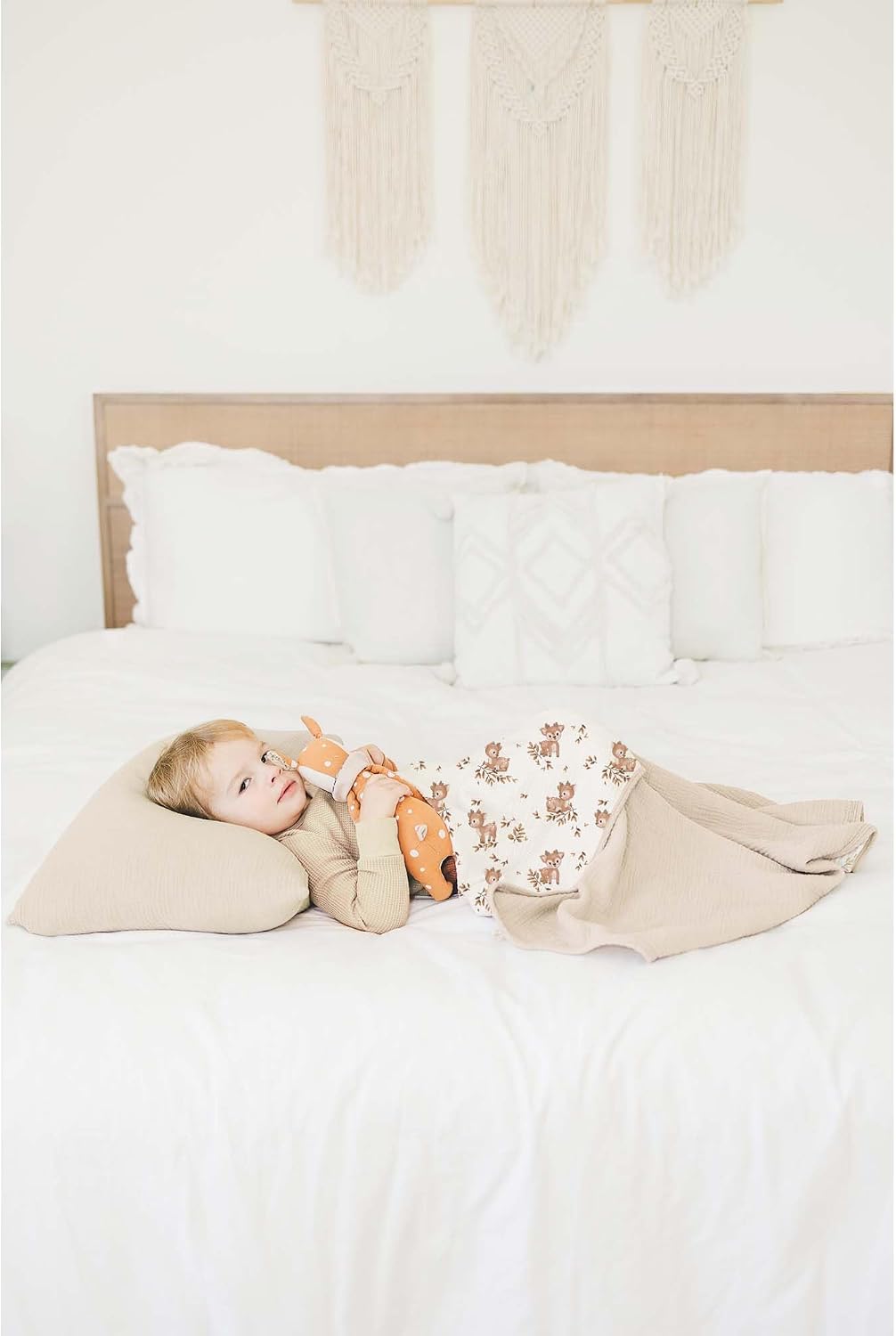 Konssy 100% Cotton Muslin Baby Blanket for Girls Boys, 40"x36"