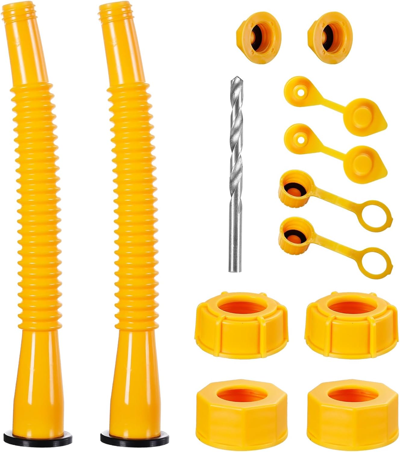 Long Gas Can Spout Replacement Kits, Gas can nozzle (2 Pack-Yellow)